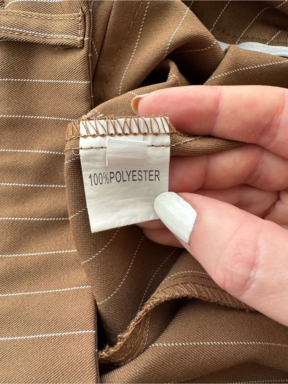 Tailored Wide-Leg Brown Pinstripe Men’s Trousers